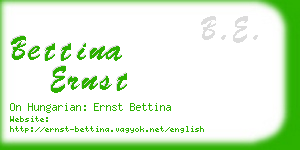bettina ernst business card